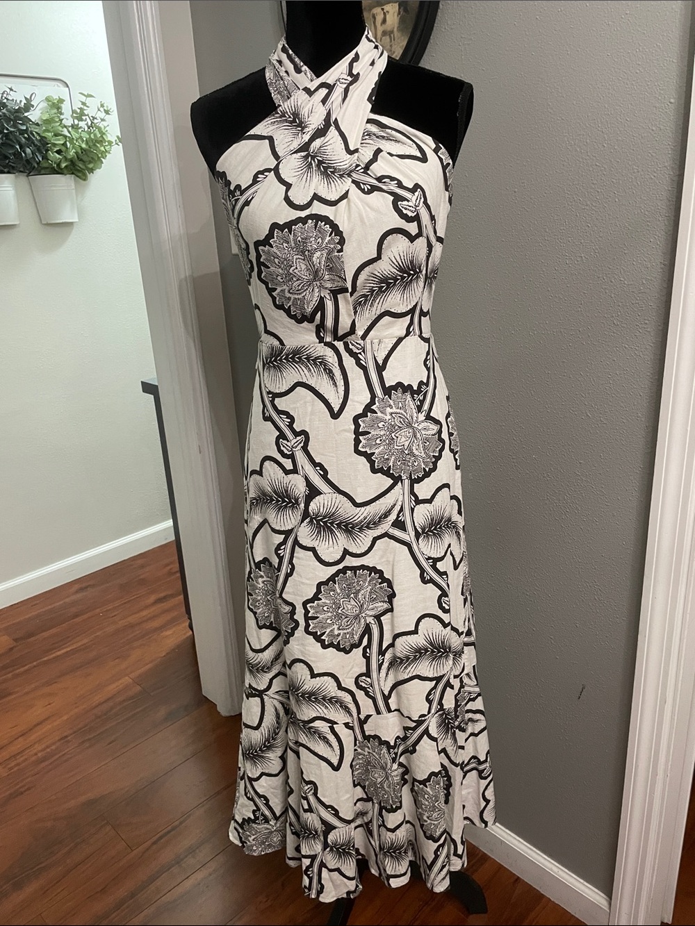 MOTF WOMEN'S HALTER NECK PARTY DRESS  FLORAL PATTERNS.